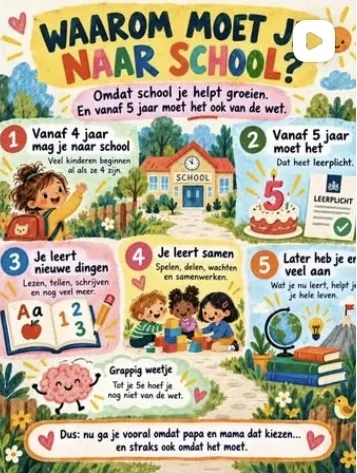 Plaat bij de vraag: Waarom moet je naar school?